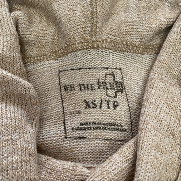 We The Free Tan Cowl Neck Sweater xsmall - Picture 3 of 12